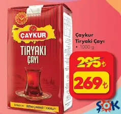 ÇAYKUR TİRYAKİ ÇAYI SİYAH ÇAY 1 KG fiyat ve kampanya bilgisi